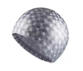 Шапочка для плавания PU SWIMMING CAP (цвет серый, вид №2), фото 1