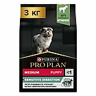 Pro Plan Medium Puppy Sensitive Digestion, корм для щенков с ягненком, уп.3кг.