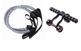 Ролик для пресса 3 колеса с эспандером