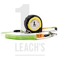 5m Tape Measure Rubber Enclosed 20mm Blade c/w Green Deluxe Tool Safety Rope / 5 м Рулетка закрытая из каучака