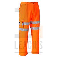 HI-Vis Railtrack Poly Cotton Cargo Trousers, Orange / Railtrack Оранжевые сигнальные брюки из поликоттона