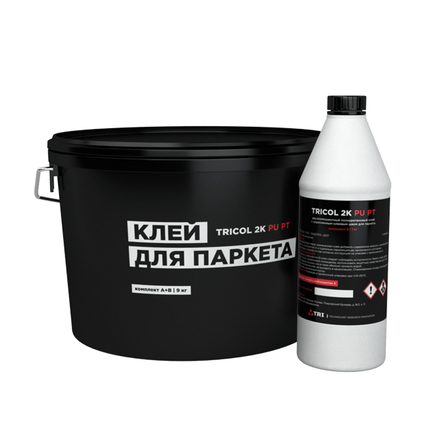 Клей для паркета TRICOL 2K PU PT 8кг - 10л