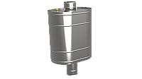 Бак на трубе для печи, 90л, ф 115, AISI 439/0,8мм, (штуцер 3/4")