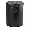 Урна металлическая с педалью 12 литров. Черный цвет, ведро для мусора контейнер, фото 9