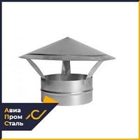 Зонт вентиляционный стальной 100 мм, оцинкованный