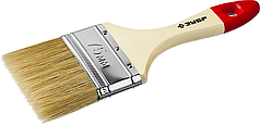 ЗУБР УНИВЕРСАЛ, 75 мм, 3″, светлая натуральная щетина, деревянная ручка, все виды ЛКМ, плоская кисть