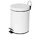 Урна металлическая с педалью 8 литров. Белый цвет, ведро для мусора контейнер - фото 5 - id-p119195335