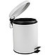 Урна металлическая с педалью 8 литров. Белый цвет, ведро для мусора контейнер - фото 2 - id-p119195335