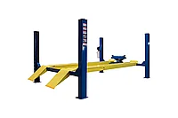 Подъемник четырехстоечный ROSSVIK V4-3.5 г/п 3,5т, (c ручной траверсой г/п 2т, без поворотных кругов) синий