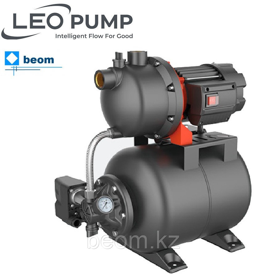 Насосная станция LEO EKJ-802IA (800Вт | Ø 25мм | 220В | от 0.6 до 3.6 м3/час | от 5 до 38м Напор | датчик)