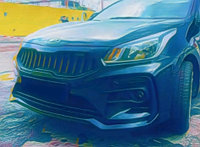 Передний бампер "Kudos" (АБС-пластик) для Kia Rio 2017-2020