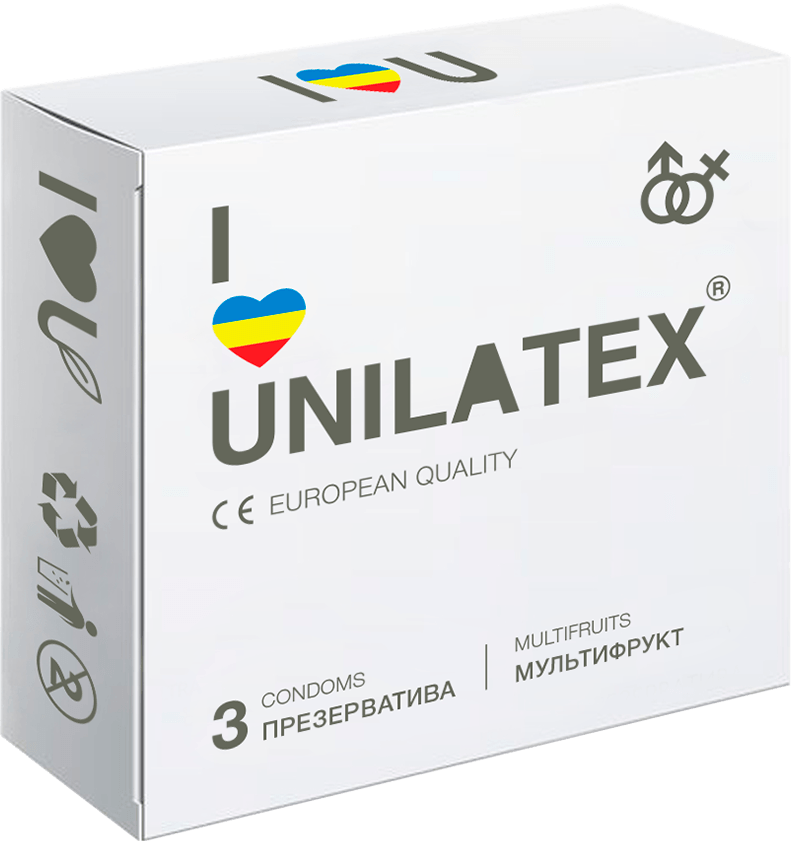 Презервативы фруктовые Unilatex Multifruits 3 шт  3003Un