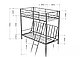Двухъярусная металлическая кровать "Дакар-1" с диваном, фото 3
