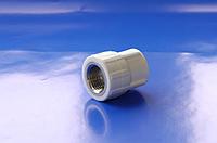 Муфта полипропиленовая PP-R комбинированная с внутренней резьбой Дн 25*1" Белая