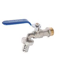 Кран шаровый ЭКО никель 3/4" со штуцером