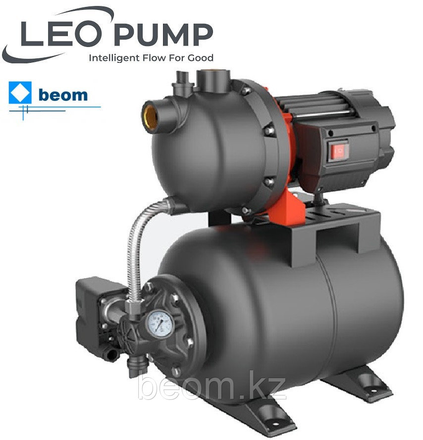 Насосная станция LEO EKJ-1002IA (1000Вт| Ø 25мм | 220В | от 0.6 до 4.4 м3/час | от 5 до 44 м Напор | датчик)