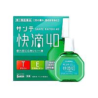 Santen "Sante 40 Kaiteki" Освежающие капли для глаз, расслабляющие и успокаивающие, 15 мл.