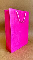 Пакет подарочный Розовый 35*25*8см