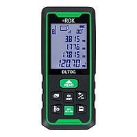 Лазерный дальномер RGK DL70G, зеленый луч