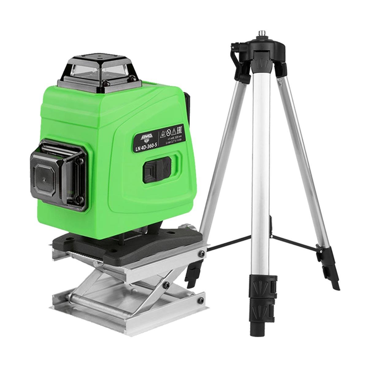 Лазерный уровень AMO LN 4D-360-5 + Штатив AMO A150
