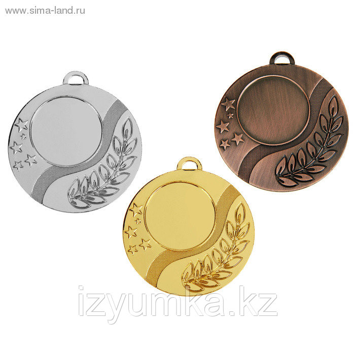 Медаль под нанесение призовая диаметр 4,5 см. (золото, серебро, бронза)