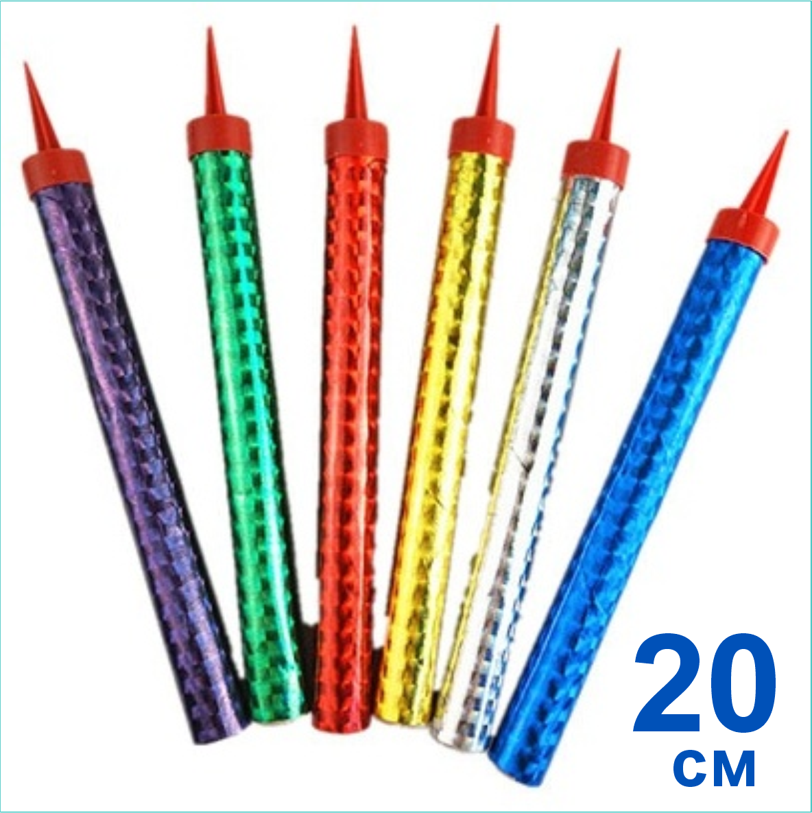 Набор фейерверков для торта (6 шт. 20 см)