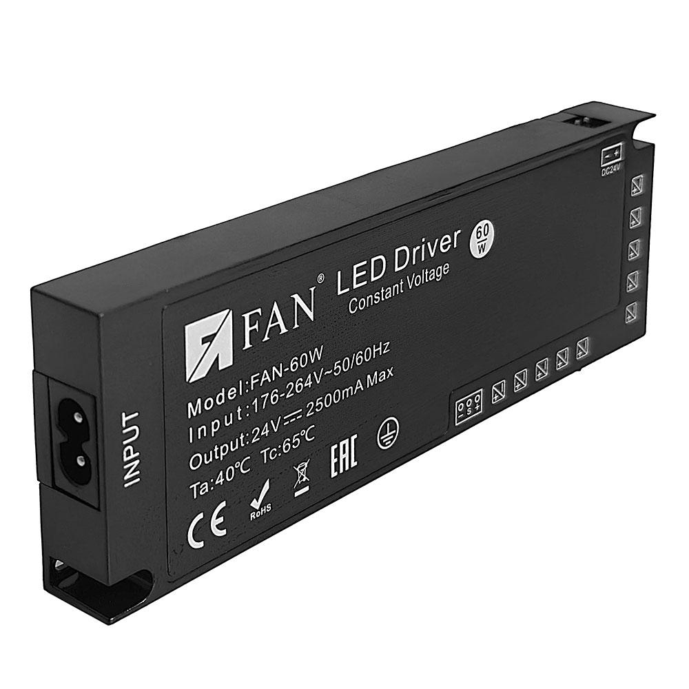 Блок питания для led магнитного трека FAN60 Вт