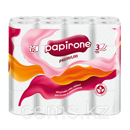Туалетная бумага "Papirone" (Premium), 32 рулона, фото 1