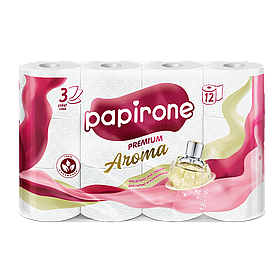 Туалетная бумага "Papirone" (Premium), Aroma 12 рулонов