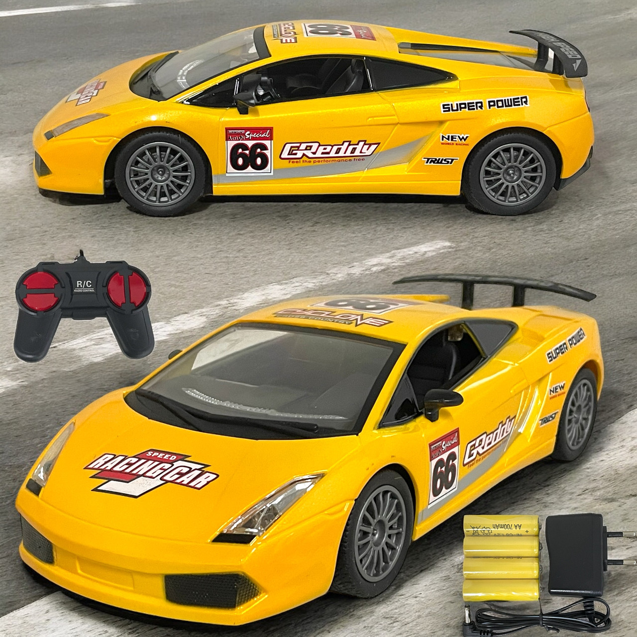 2022-1/2/3 Спорт машина Lamborghini р/у,4 функц, разные виды 30*11см