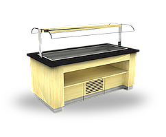 Фуршетный модуль с охлаждаемым  углублением для напитков и порционных блюд  Серия Santa Fe Inoksan