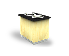 Стойка для тарелок с подогревом и пружиной Inoksan