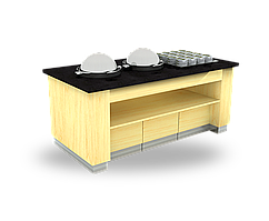 Фуршетный модуль с подогревом и отделением для тарелок Серия Santa Fe Inoksan