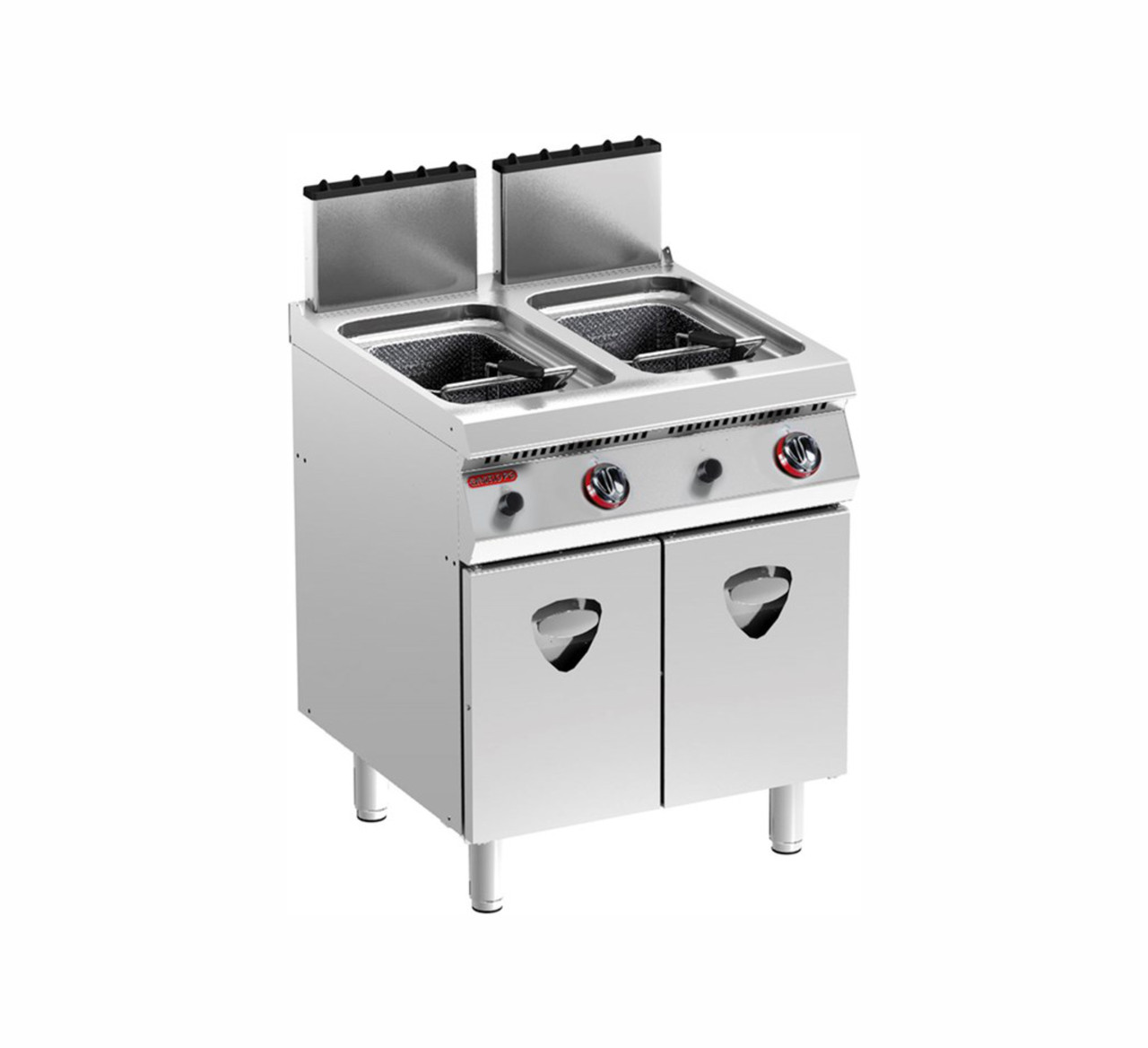 ГАЗОВАЯ ФРИТЮРНИЦА С ДВУМЯ "V" ВАННАМИ (14+14 Л.) Angelopo