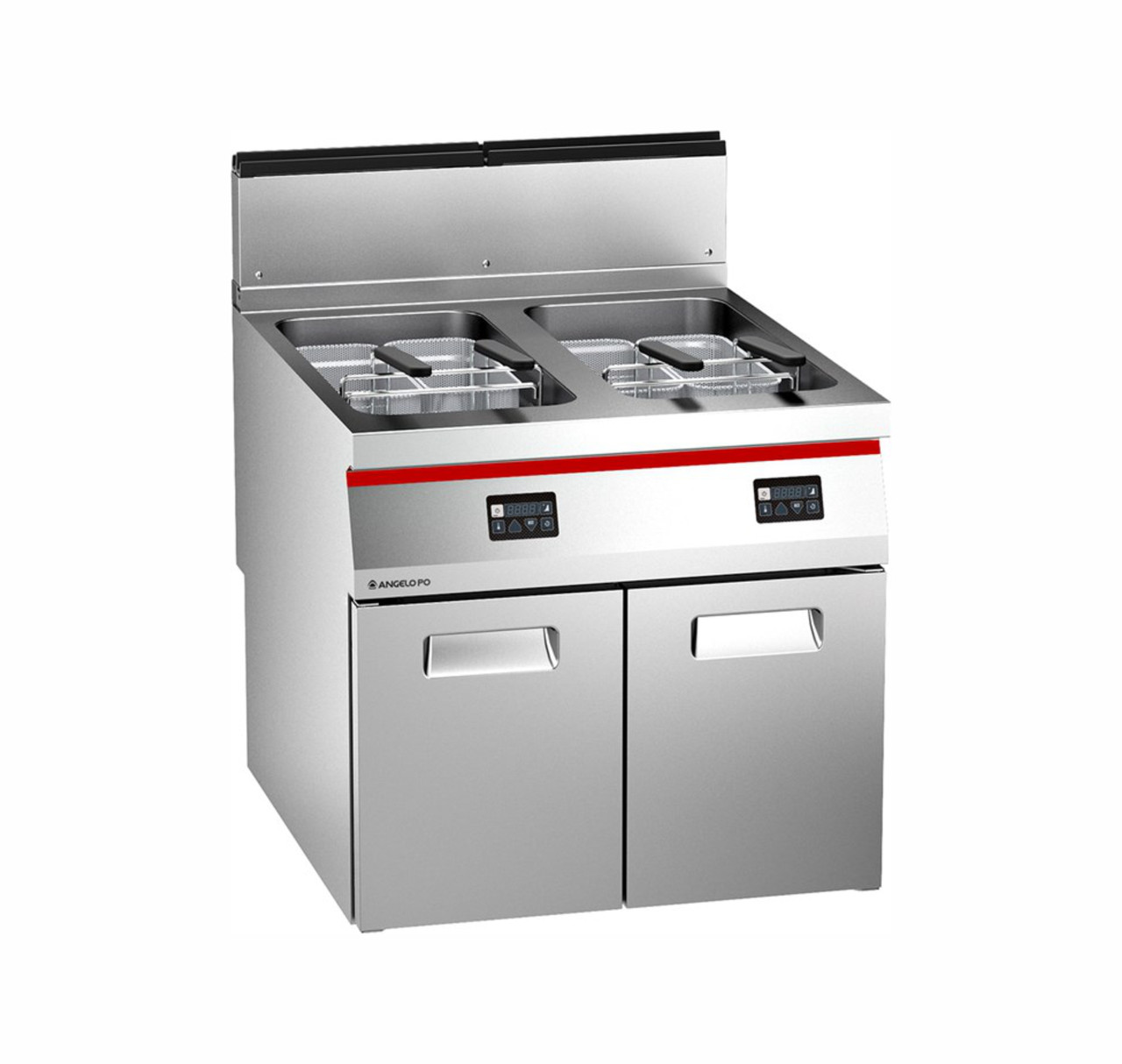 ГАЗОВАЯ ФРИТЮРНИЦА С ДВУМЯ ЕМКОСТЯМИ (22+22 Л.) ЦИФРОВАЯ ПАНЕЛЬ ANGELOPO