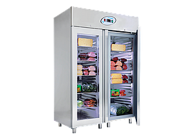 Вертикальная морозильная камера с 2 стеклянными дверьми Frenox