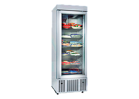 Вертикальная морозильная камера с дверным дисплеем 1 стеклянной дверью Frenox