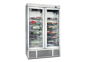 Вертикальная морозильная камера с дверным дисплеем 2 стеклянные двери Frenox