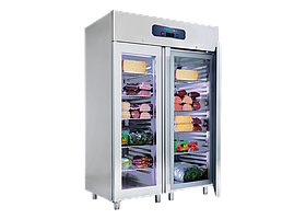 Вертикальный МОРОЗИЛЬНИК 2 СТЕКЛЯННЫЕ ДВЕРИ PROFESSIONAL LINE FRENOX