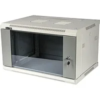 Шкаф настенный серии Pro  15U 600x600  стеклянная дверь TWT-CBWPG-15U-6x6-GY