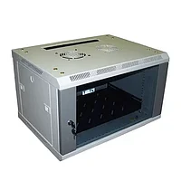 Шкаф настенный серии Pro  9U 600x450  стеклянная дверь TWT-CBWPG-9U-6x4-GY