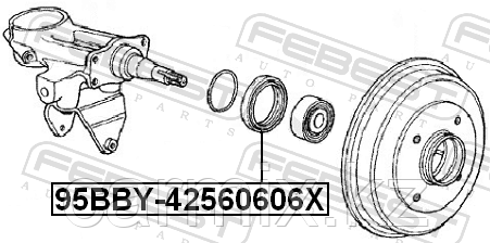 91252-692-003, BG1583E0, NJ526, Сальник задней ступицы HONDA ACCORD, 42-56.2-7