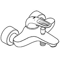 Смеситель для ванны GROHE Eurostyle с затворным клапаном, хром, фото 6