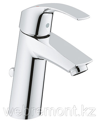 Смеситель для раковины GROHE Eurosmart с донным клапаном, M-Size, хром, фото 1
