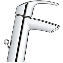 Смеситель для раковины GROHE Eurosmart с донным клапаном, M-Size, хром, фото 3