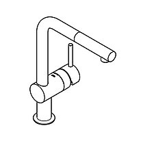 Смеситель для кухонной мойки GROHE Minta с вытяжным L-изливом, хром, фото 6