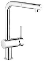 Смеситель для кухонной мойки GROHE Minta с вытяжным L-изливом, хром, фото 4