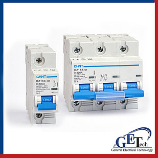 Автоматический выключатель модульный DZ158, 1P 100A 10кА, 3P 100A, 125A 10кА CHINT