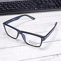 Имиджевые очки прямоугольные темно-синие