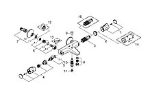 Смеситель с термостатом для ванны GROHE Grohtherm 800, хром, фото 6